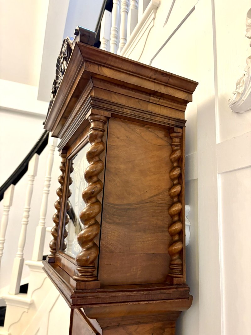Antique 17th Century English Burr Walnut Longcase Clock by Edin Burgis of London - Image 11